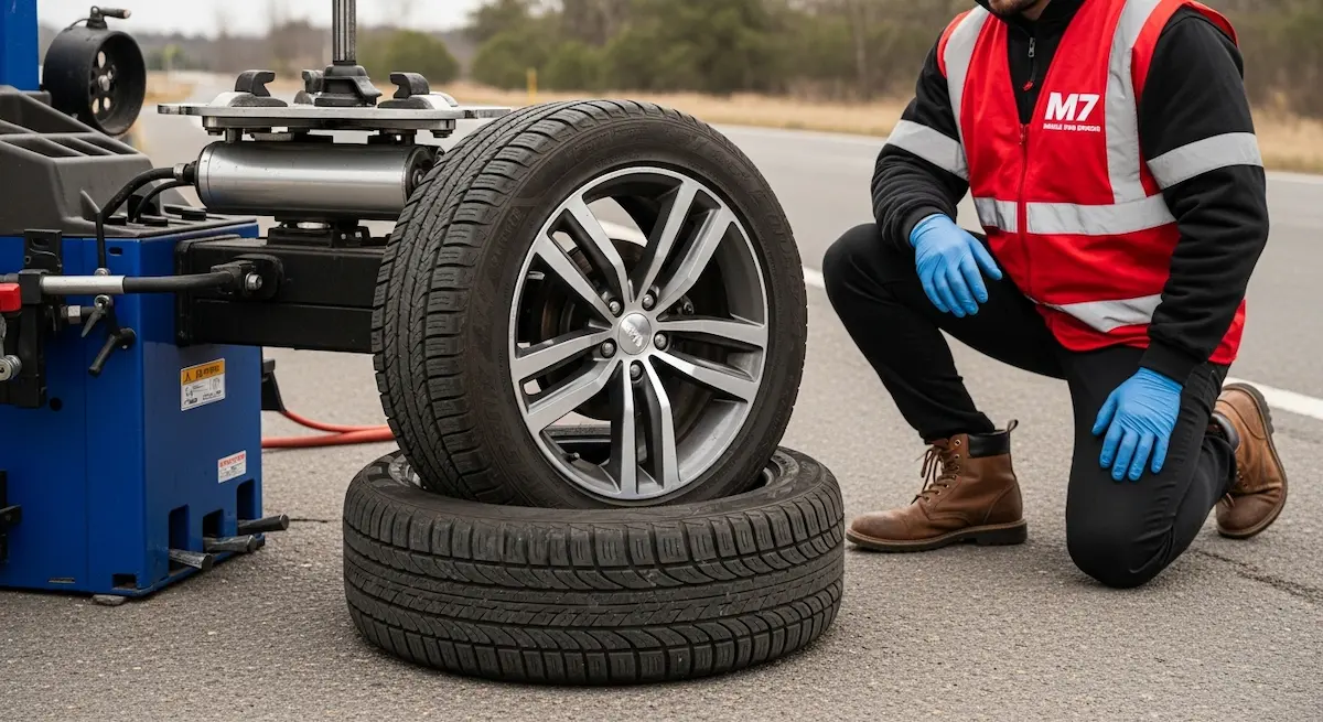 Off-Rim Tire Change