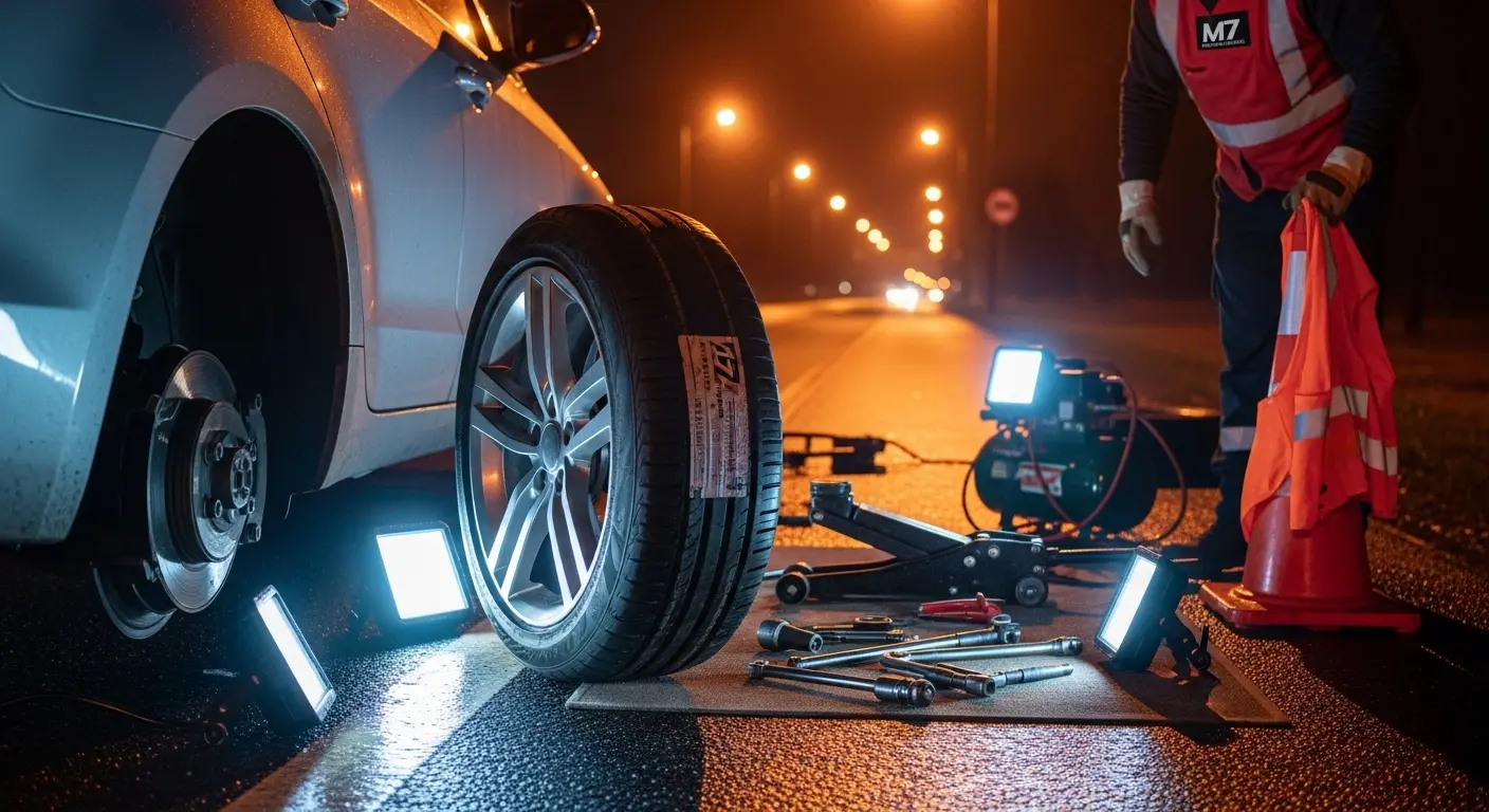Off-Rim Tire Change