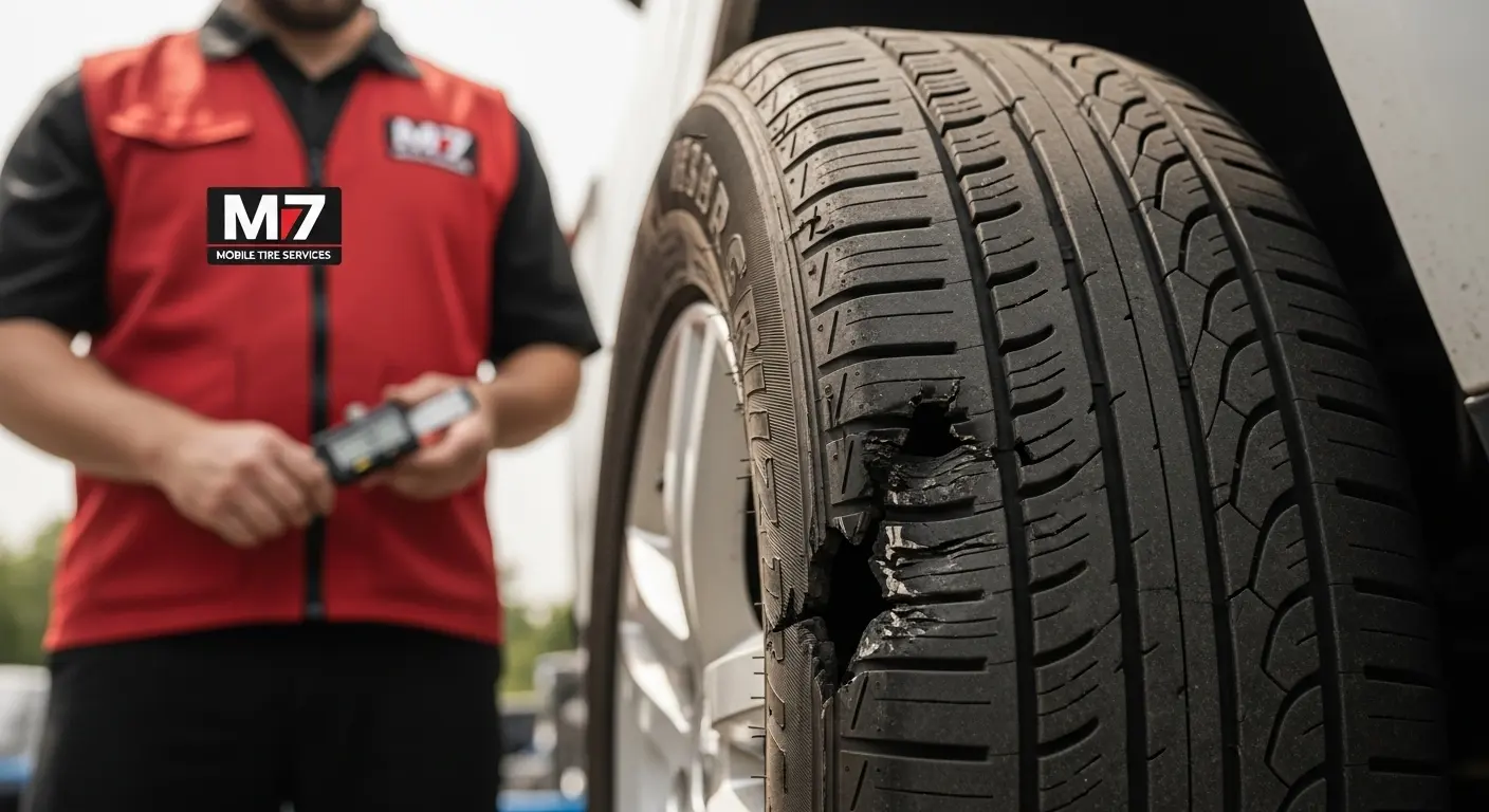 Off-Rim Tire Change
