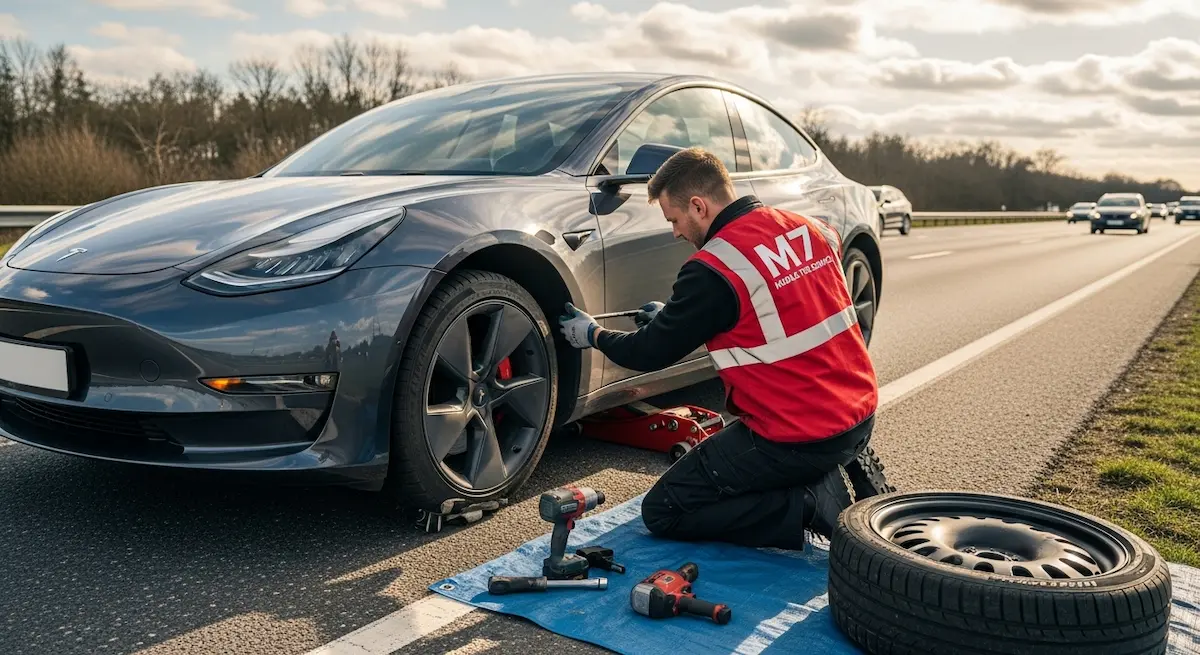 Tesla Tire Change