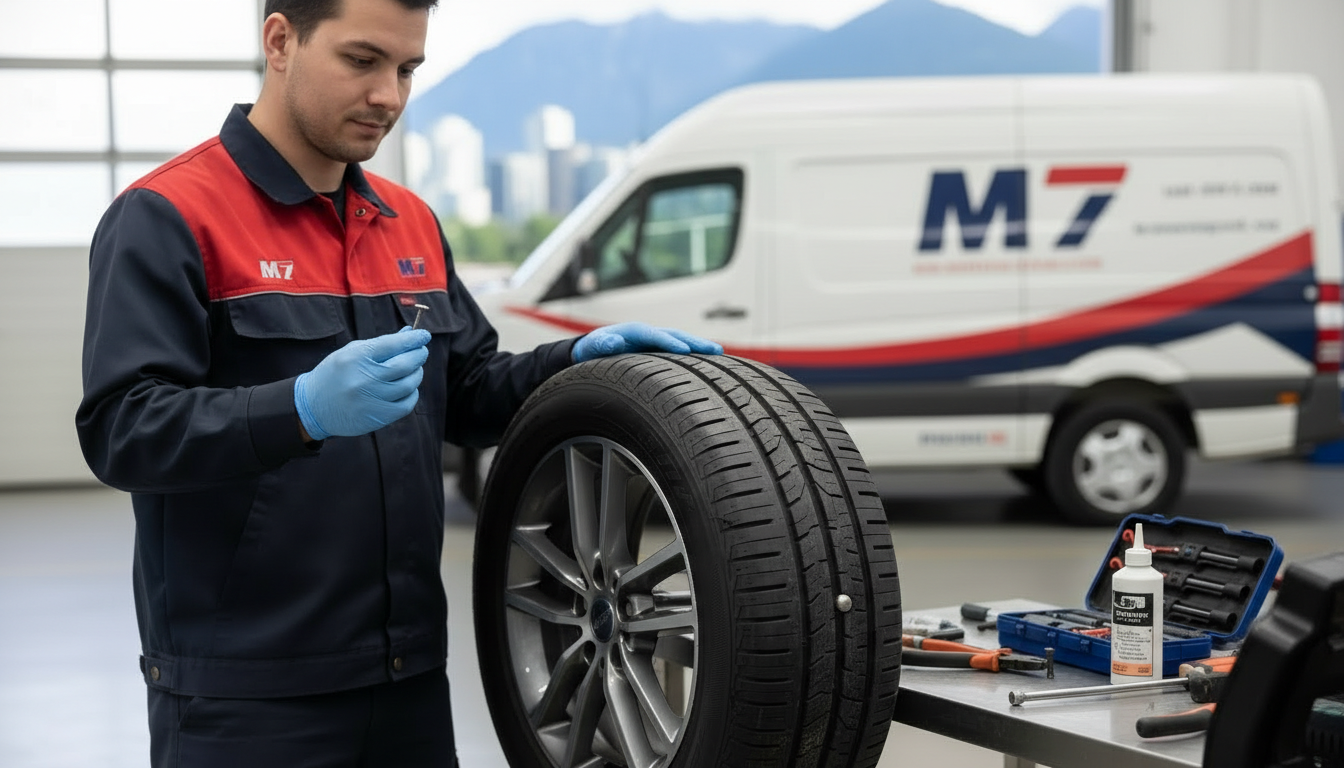 Nail in Tire Repair Services Vancouver BC