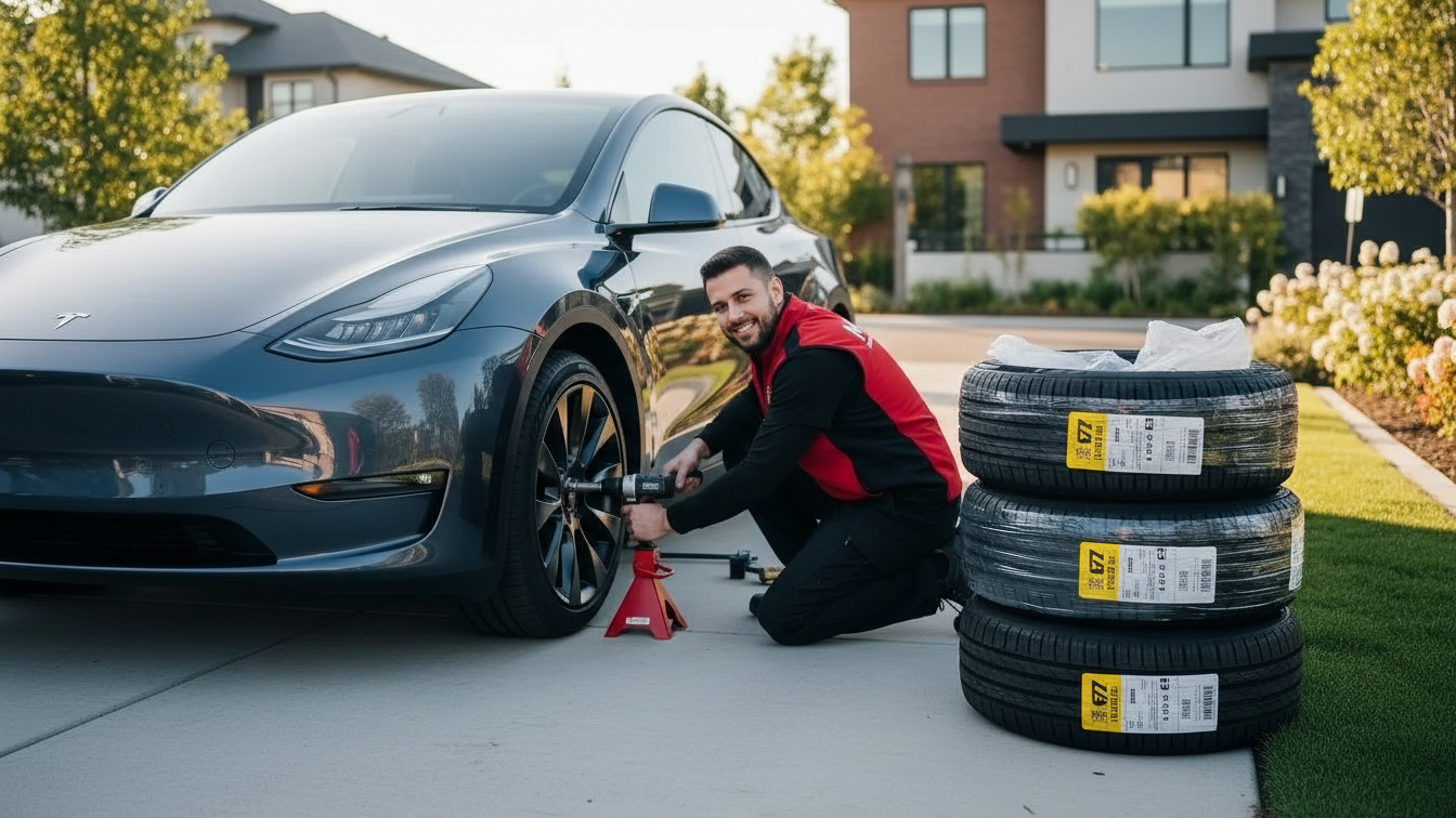 Tesla Tire Change Services Vancouver BC