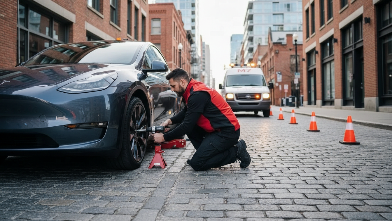 Tesla Tire Change Services Vancouver BC