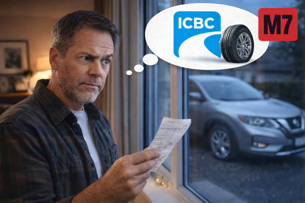 M7 Mobile Tire Service Vancouver receipt checklist for ICBC reimbursement