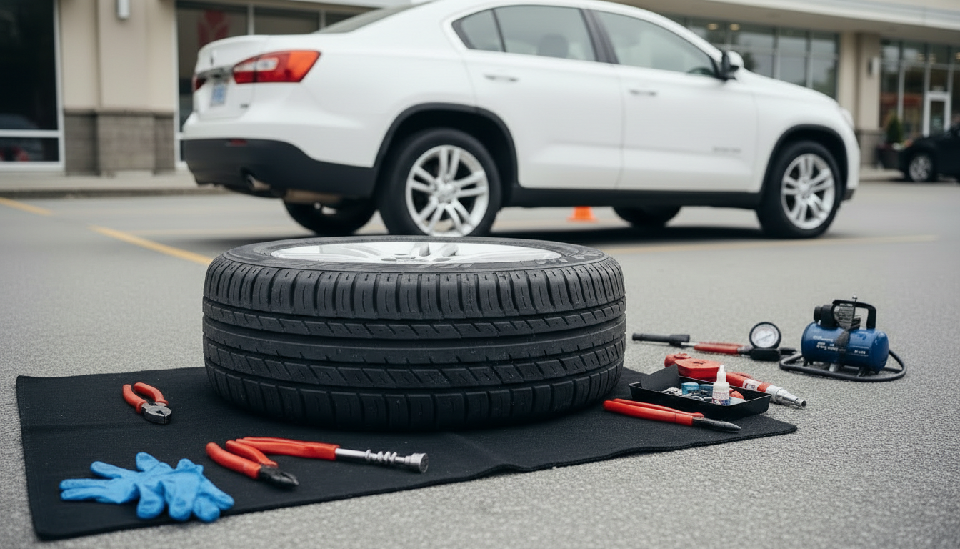 Nail in Tire Repair Services Burnaby BC