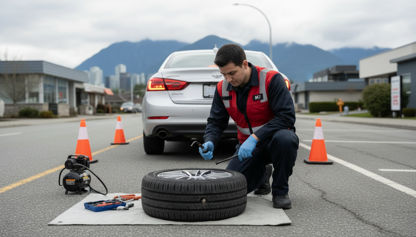 Nail in Tire Repair Services Burnaby BC