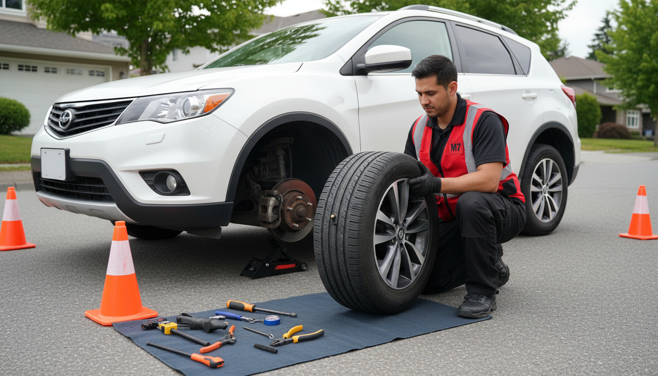 Nail in Tire Repair Services Burnaby BC