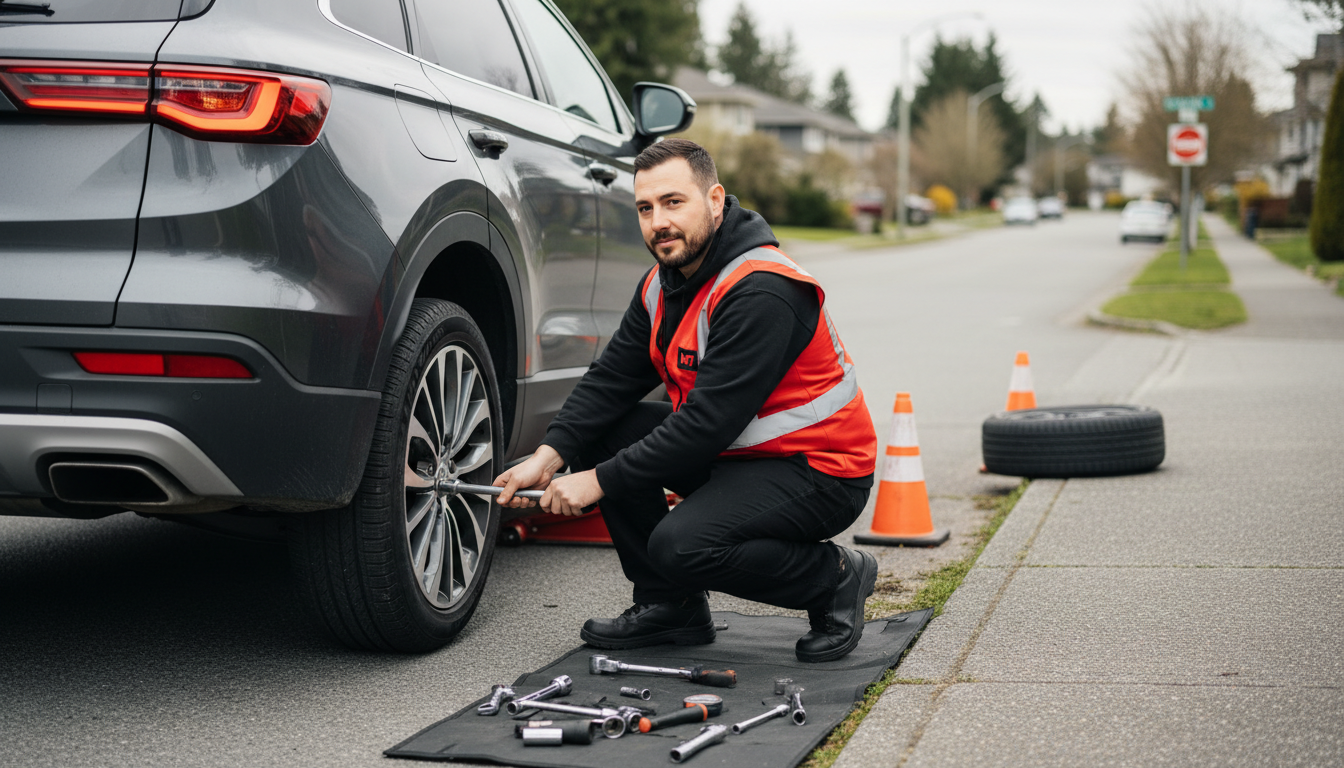 Roadside Tire Change Services Burnaby BC
