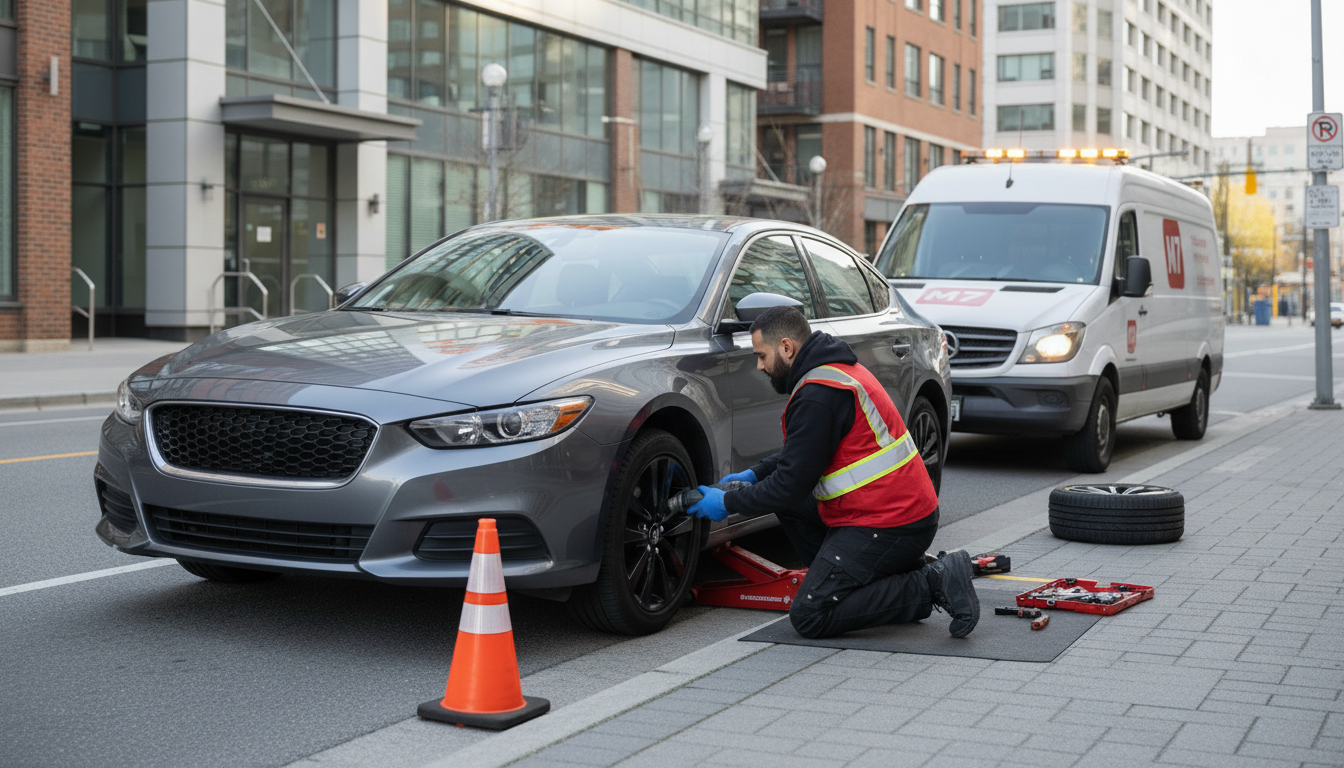 Roadside Tire Change Services Burnaby BC