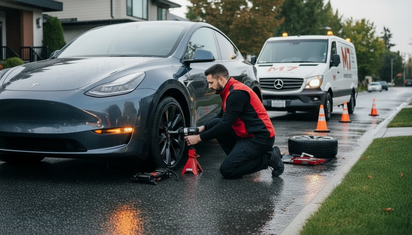 Tesla Tire Change Services Burnaby BC