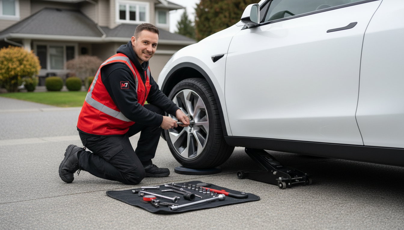 Tesla Tire Change Services Burnaby BC