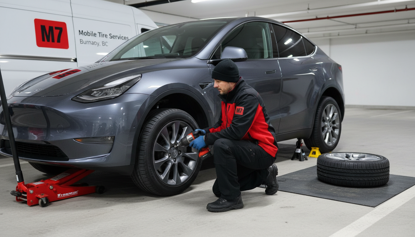 Tesla Tire Change Services Burnaby BC