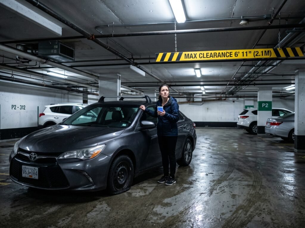 Flat Tire In A Parkade? Access Questions Before Booking