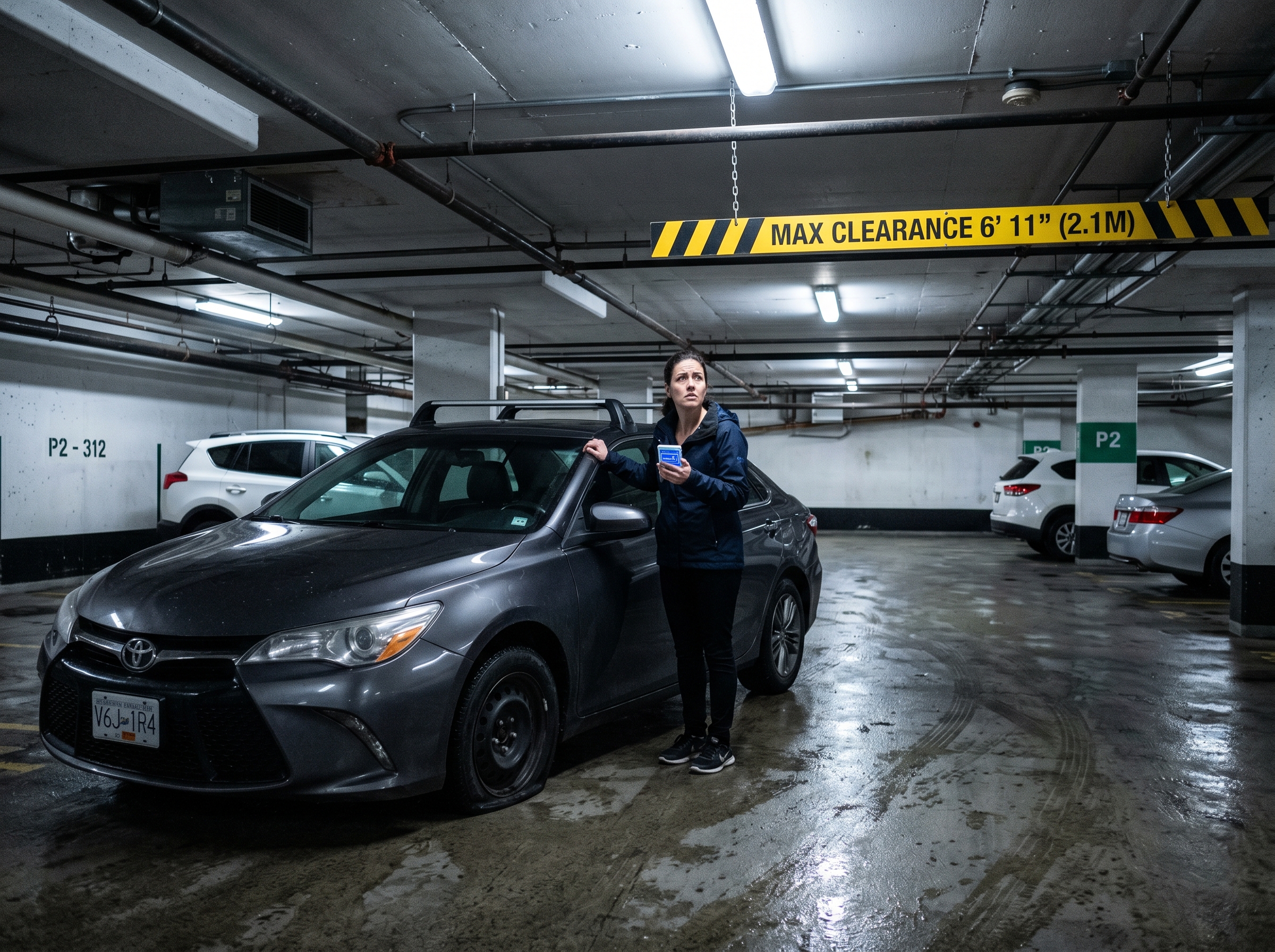 Flat Tire In A Parkade? Access Questions Before Booking