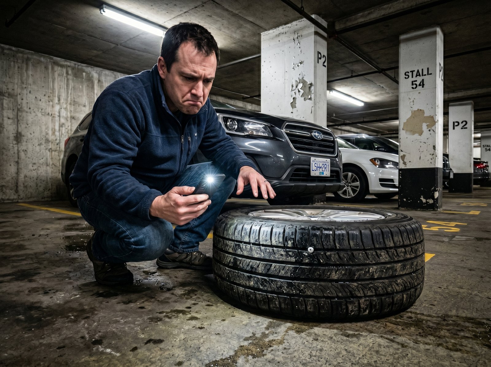 Mobile Tire Puncture Repair For Slow Leaks In East Van Parkades