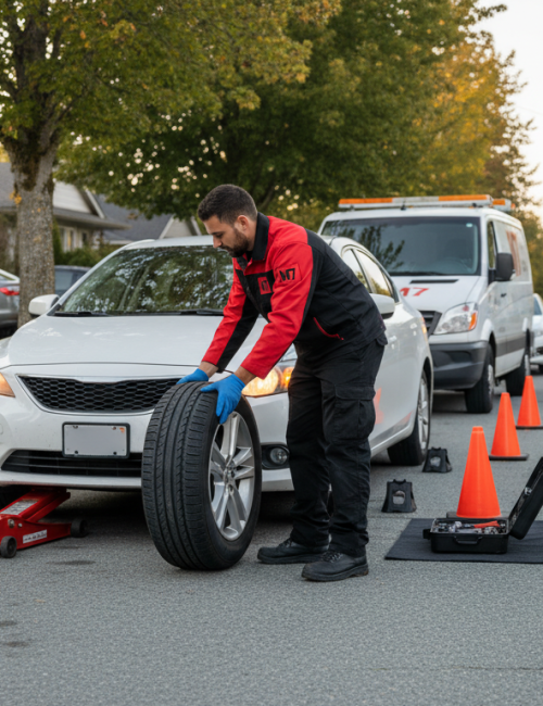 Emergency Tire Change Services Burnaby BC