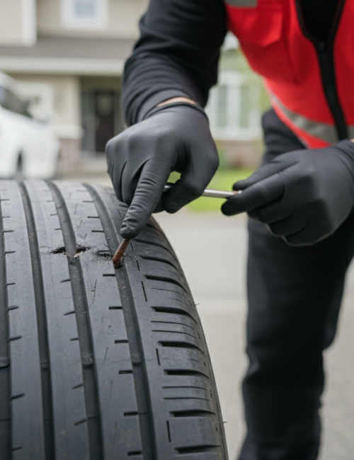 Nail in Tire Repair Services Burnaby BC