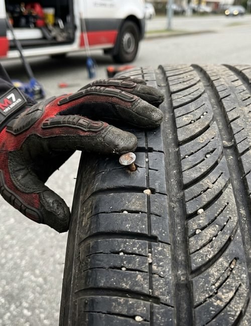 Nail in Tire Repair Services Richmond BC