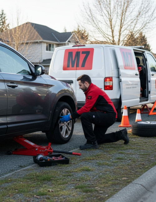 Roadside Tire Change Services Burnaby BC