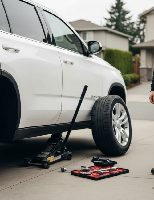 SUV Tire Change Services Burnaby BC
